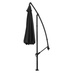 Living and Home Black Garden Cantilever Parasol with Round Base 3m - Wilko - thumbnail 5