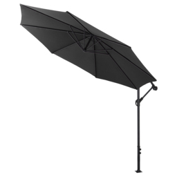 Living and Home Black Garden Cantilever Parasol with Round Base 3m - Wilko - thumbnail 4