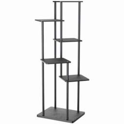 H&O Direct 6 Shelf Black Metal Plant Display Stand - Size: 112 x 39 x 30cm - Wilko - thumbnail 1