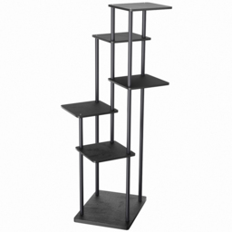 H&O Direct 6 Shelf Black Metal Plant Display Stand - Size: 112 x 39 x 30cm - Wilko - thumbnail 4