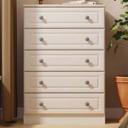 Crowndale Norfolk 5 Drawer Kashmir Ash and Bardolino Oak Chest of Drawers Ready Assembled - Kashmir Ash & Bardolino Oak - Wilko - thumbnail 1