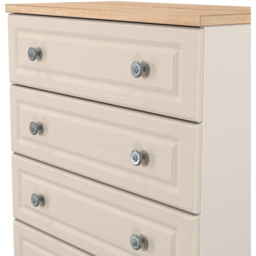 Crowndale Norfolk 5 Drawer Kashmir Ash and Bardolino Oak Chest of Drawers Ready Assembled - Kashmir Ash & Bardolino Oak - Wilko - thumbnail 7
