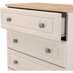 Crowndale Norfolk 5 Drawer Kashmir Ash and Bardolino Oak Chest of Drawers Ready Assembled - Kashmir Ash & Bardolino Oak - Wilko - thumbnail 6