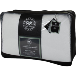 The Lyndon Company Bamboo Pillow 2 Pack - White - Wilko - thumbnail 1