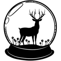 Decortie Black Minimalist Metal Modern Deer Theme Wall Art - Size: 40 x 45 x 3cm - Wilko