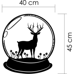 Decortie Black Minimalist Metal Modern Deer Theme Wall Art - Size: 40 x 45 x 3cm - Wilko - thumbnail 5