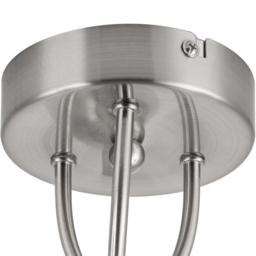 Cosylyte Hallie 3 Light Brushed Nickel Glass Ceiling Light - Size: 34.5 x 20 x 13.5cm - Silver - Wilko - thumbnail 6
