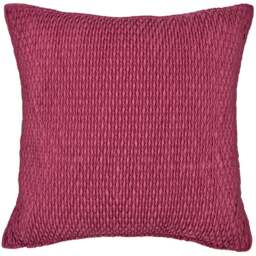 Intimates Wine Ribbed Diamond Wine Filled Cushion 43 x 43cm 2 Pack - Red - Wilko