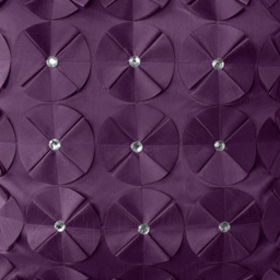 Intimates Vogue Diamante Aubergine Filled Cushion 43 x 43cm 2 Pack - Purple - Wilko - thumbnail 3