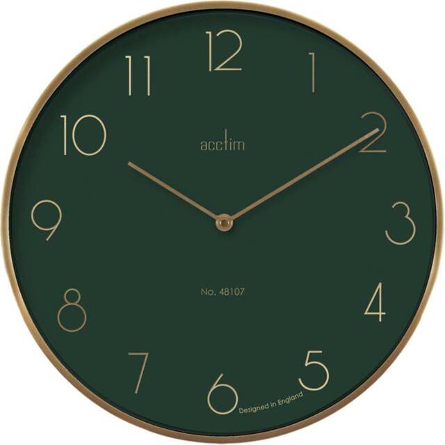 Acctim Madison Jungle Round Wall Clock 35cm - Size: 4 x 35 x 35cm - Green - Wilko - image 1
