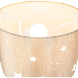 Happy Homewares Contemporary Beige Linen Laser Cut Stars Children Pendant Shade - Size: 20 x 30 x 30cm - Cream - Wilko - thumbnail 4