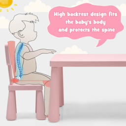 Costway Pink Children Table and Chair Set - Size: 81.3 x 61 x 20.32cm - Wilko - thumbnail 5