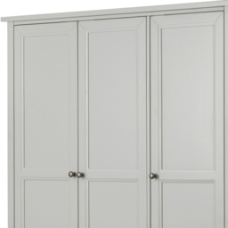 Julian Bowen Maine 3 Door 2 Drawer Dove Grey Combination Wardrobe - Size: 3 Door, 2 Drawer - Wilko - thumbnail 4