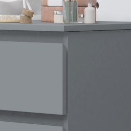 FWStyle Stora 3 Drawer Matt Grey Dressing Table - Size: 72 x 99 x 40cm - Wilko - thumbnail 5