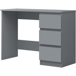 FWStyle Stora 3 Drawer Matt Grey Dressing Table - Size: 72 x 99 x 40cm - Wilko - thumbnail 3