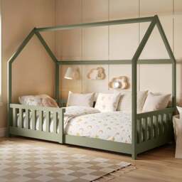 Flair Explorer Single Olive Green Play House Bed Frame with Rails - Wilko - thumbnail 1