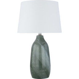 Emilia Sage Green Marble Table Lamp - Size: 30 x 52 x 30cm - Wilko - thumbnail 1