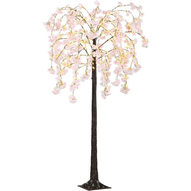Everglow Warm White LED Light Up Artificial Cherry Blossom Tree 6ft - Pink - Wilko - image 1