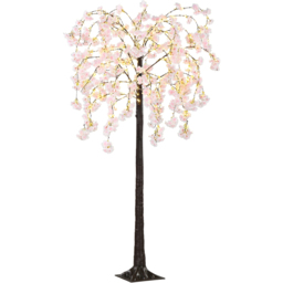 Everglow Warm White LED Light Up Artificial Cherry Blossom Tree 6ft - Pink - Wilko - thumbnail 1