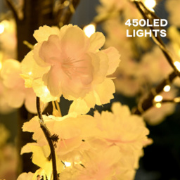 Everglow Warm White LED Light Up Artificial Cherry Blossom Tree 6ft - Pink - Wilko - thumbnail 6