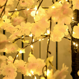 Everglow Warm White LED Light Up Artificial Cherry Blossom Tree 6ft - Pink - Wilko - thumbnail 4