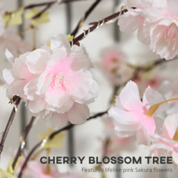 Everglow Warm White LED Light Up Artificial Cherry Blossom Tree 6ft - Pink - Wilko - thumbnail 7