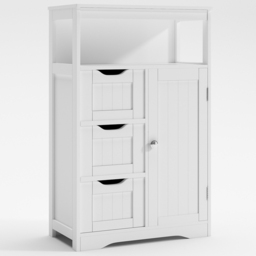 Dakota 3 Drawer White Bathroom Storage Cabinet - Size: 87 x 55.5 x 29.52cm - MCC - Wilko - thumbnail 3