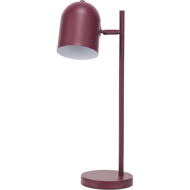 Pacific Lifestyle Finn Mulberry Metal Cloche Headed Table Lamp - Size: 55 x 16 x 23cm - Red - Wilko - image 1