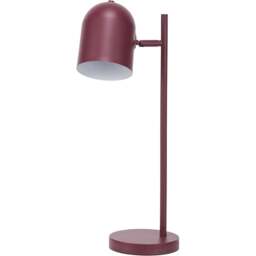 Pacific Lifestyle Finn Mulberry Metal Cloche Headed Table Lamp - Size: 55 x 16 x 23cm - Red - Wilko - thumbnail 1