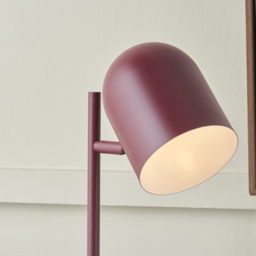 Pacific Lifestyle Finn Mulberry Metal Cloche Headed Table Lamp - Size: 55 x 16 x 23cm - Red - Wilko - thumbnail 4
