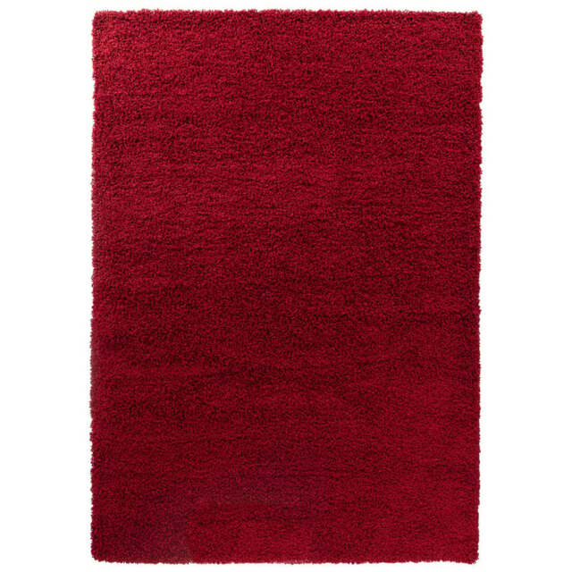 Desire Rugs Oxford Red Plain Shaggy Rug 80 x 150cm - Wilko - image 1