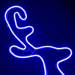 Shatchi Reindeer Neon Rope Light Silhouette LED Outdoor Christmas Decoration - Size: 74 x 40 x 12cm - Blue - Wilko - thumbnail 3