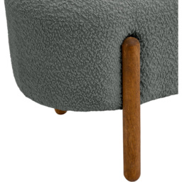 Living and Home 2 Seater Modern Upholstered Bench with Wooden Legs - Size: 44 x 106.5 x 38cm - Grey - Wilko - thumbnail 6