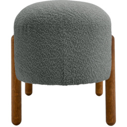 Living and Home 2 Seater Modern Upholstered Bench with Wooden Legs - Size: 44 x 106.5 x 38cm - Grey - Wilko - thumbnail 7