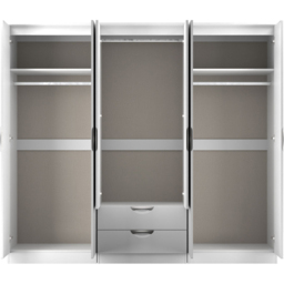 Crowndale Camden 6 Door 2 Drawer White Gloss and White Wardrobe Ready Assembled - White Gloss & White - Wilko - thumbnail 7