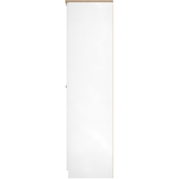Crowndale Sussex 2 Door White Ash and Bardolino Oak Tall Wardrobe Ready Assembled - White Ash & Bardolino Oak - Wilko - thumbnail 7