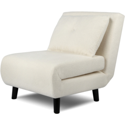 Aurora Single Seater Boucle Sofa Bed - Cream - Home Garden Direct - Wilko - thumbnail 3