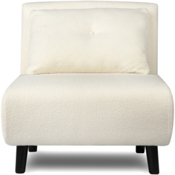 Aurora Single Seater Boucle Sofa Bed - Cream - Home Garden Direct - Wilko - thumbnail 4