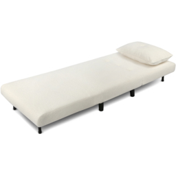Aurora Single Seater Boucle Sofa Bed - Cream - Home Garden Direct - Wilko - thumbnail 5