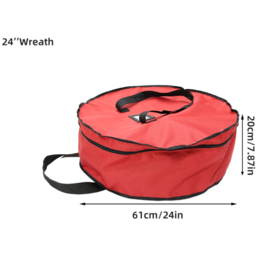 Festive Christmas Red Linen Premium Christmas Wreath Storage Bag - Size: 20 x 61 x 61cm - Wilko - thumbnail 7