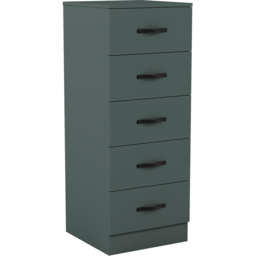 Vida Designs Riano 5 Drawer Jasper Green Narrow Chest of Drawers - Wilko - thumbnail 3
