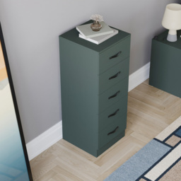 Vida Designs Riano 5 Drawer Jasper Green Narrow Chest of Drawers - Wilko - thumbnail 7
