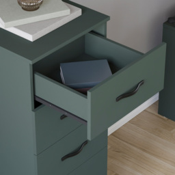 Vida Designs Riano 5 Drawer Jasper Green Narrow Chest of Drawers - Wilko - thumbnail 4