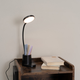 ValueLights Marco Matte Black Dimmable LED Table Lamp - Wilko - thumbnail 5