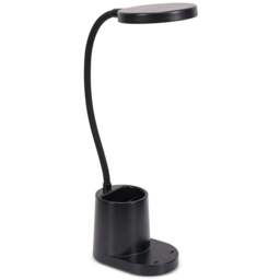 ValueLights Marco Matte Black Dimmable LED Table Lamp - Wilko