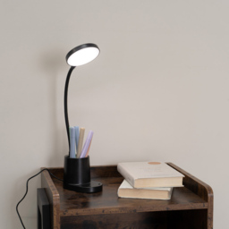 ValueLights Marco Matte Black Dimmable LED Table Lamp - Wilko - thumbnail 3