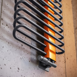 Terma Michelle 2459BTU Graphite and Orange Heated Towel Rail 1200 x 500mm - Size: 120 x 50 x 12.6cm - Multi - Wilko - thumbnail 6