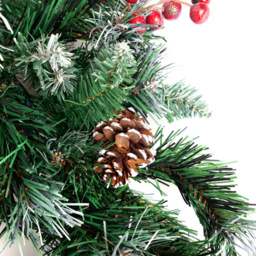 Best Artificial Frosted Deluxe Christmas Garland with Pine and Spruce Tips 370cm - Green - Wilko - thumbnail 5