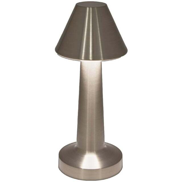 Global Gizmos Silver Rechargeable LED Table Lamp - Wilko - image 1