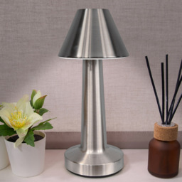 Global Gizmos Silver Rechargeable LED Table Lamp - Wilko - thumbnail 5